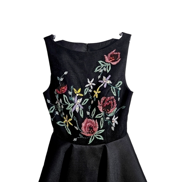 Alyce Paris Black Beaded Mikado Party Dress 3748 - Picture 4 of 10